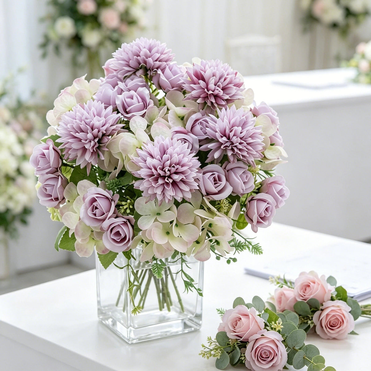 Artificial Silk Rose Bouquet – Wedding & Home Décor Flowers Artificial Silk Flowers Babs