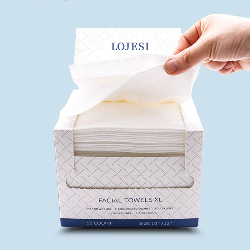 50-Pack Disposable Microfiber Face Towels – Spa, Travel & Home Disposable Face Towel Babs