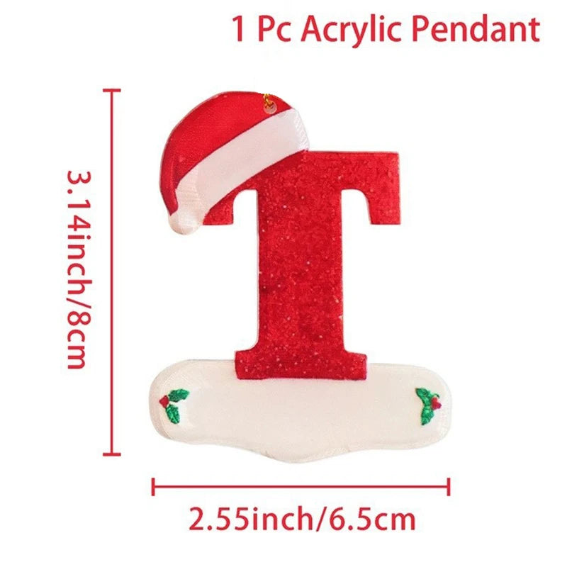 Christmas Acrylic Letter Pendants – Xmas Tree Ornaments 2024 Christmas Tree Ornament Babs T