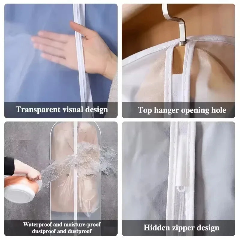 Clear Garment Bags for Hanging Clothes – Dustproof Suit Cover Garment Storage Bags Babs
