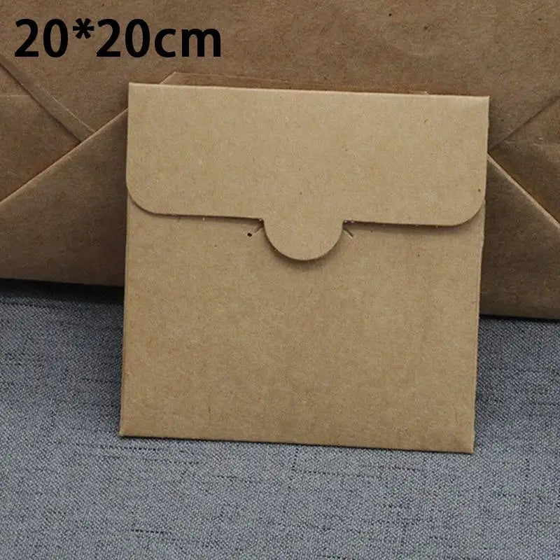 Thickened Square Kraft Paper Bags – Eco Envelopes 10pk Kraft Paper Bags Babs 20x20cm Kraft