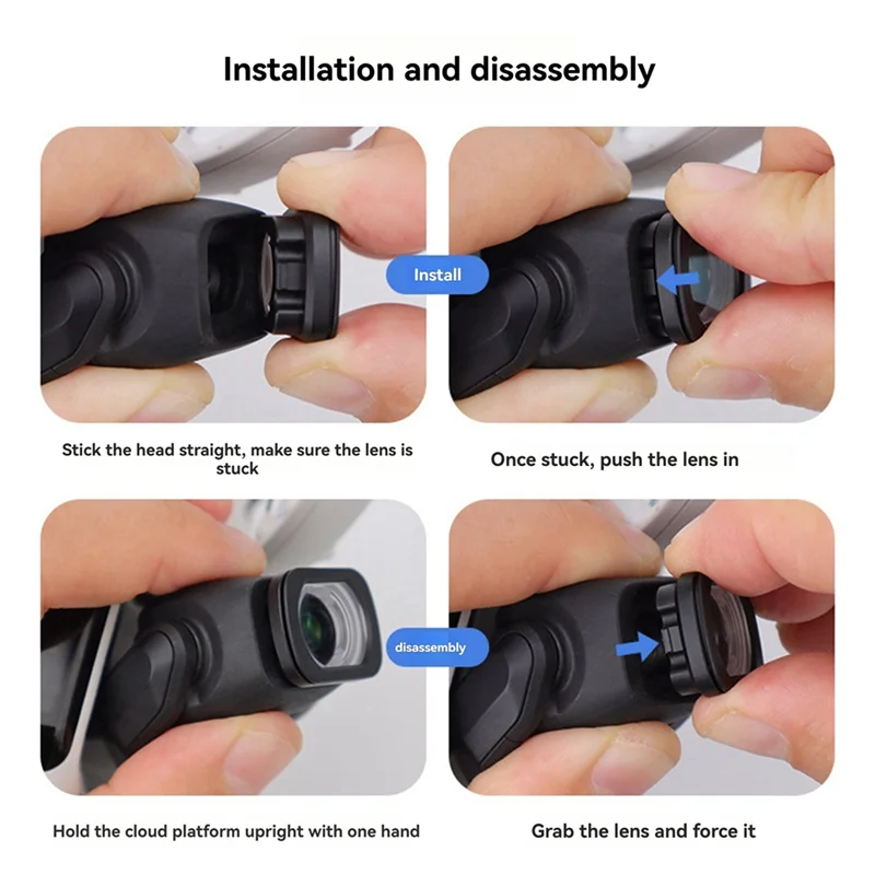 Wide-Angle Lens Filter for DJI FLIP – 100° FOV, HD Glass Camera Lens Filter Babs
