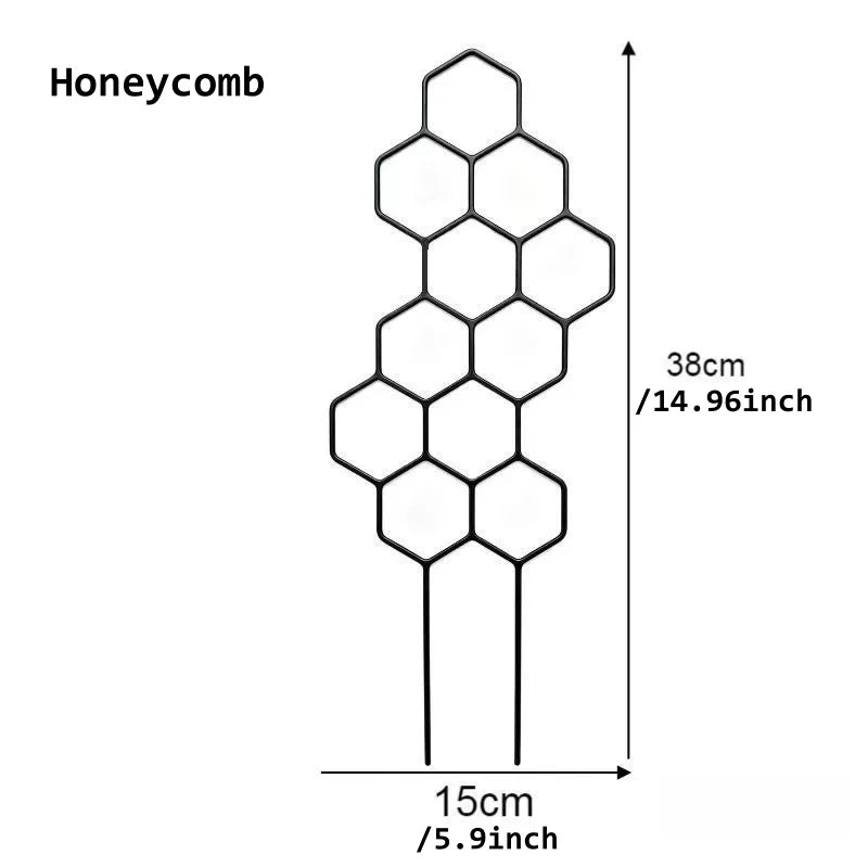 Indoor Plant Trellis Leaf Shape Climbing Support 1/2 Pack Plant Trellis Babs Honeycomb