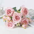 Artificial Silk Peony Rose Flowers – Wedding & Home Décor Artificial Silk Flowers Babs Light Pink 1pc