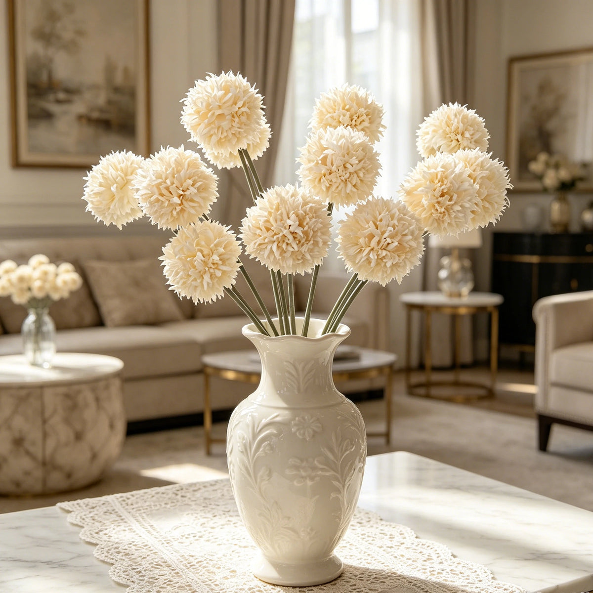 Silk Chrysanthemum Artificial Flower Bouquet – Wedding & Home Artificial Flower Bouquet Babs
