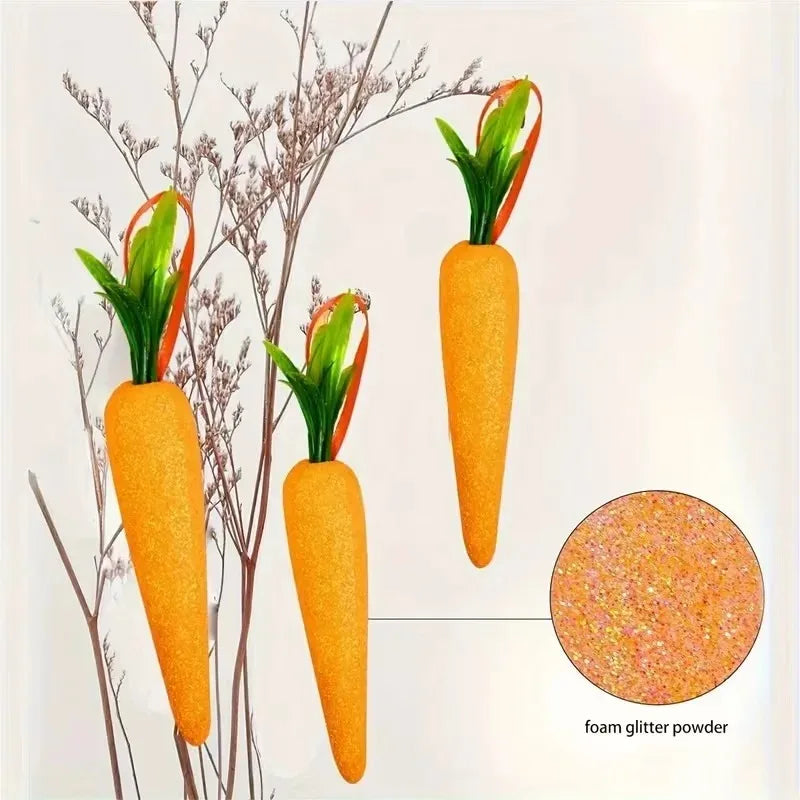 Mini Foam Easter Carrot Hanging Decorations – 6 to 120 Pcs Easter Hanging Decoration Babs