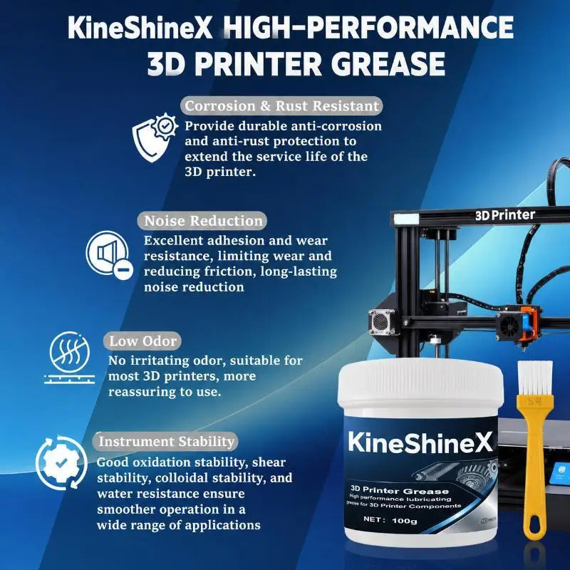 HUXUAN 3D Printer Grease 100g – Z Axis Screws & Rails Lube 3D Printer Lubricant Babs