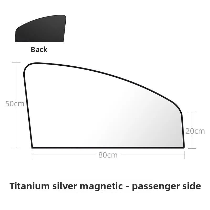Magnetic Car Window Sunshade – UV & Heat Blocking Curtain Car Window Sunshade Babs 1PC-front co-pilot