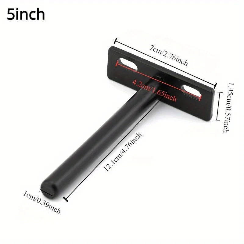 2PCS Hidden Floating Wall Shelf Brackets – Heavy Duty Metal Shelf Support Brackets Babs