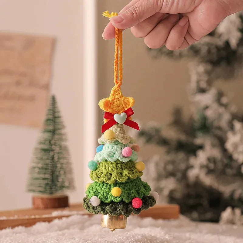 Crochet Christmas Tree Pendant – Plush Yarn Holiday Ornament Christmas Ornament Pendant Babs