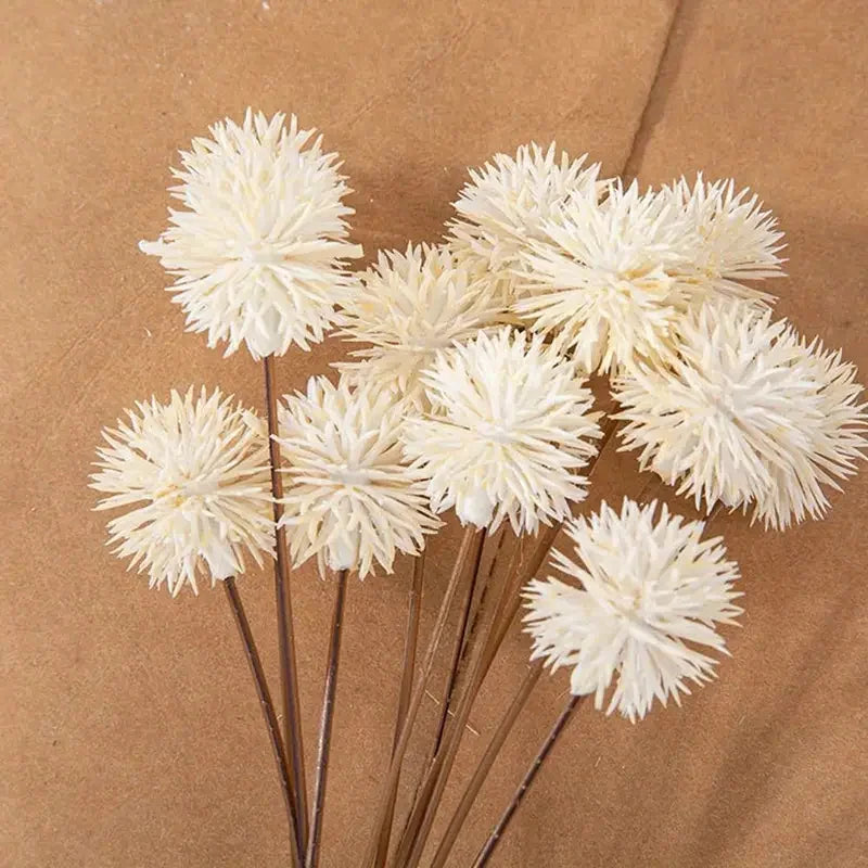 12pcs Artificial Pompon Mums Bouquet | Faux Fall Flowers Décor Artificial Flower Set Babs