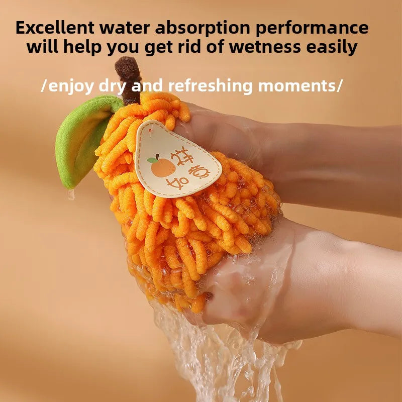 Thick Chenille Hanging Hand Towel – Festive Fruit Design Hanging Hand Towel Babs