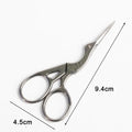 Vintage Bird Crane Embroidery Scissors – Stainless Steel Tailor Shears Embroidery Scissors Babs silver-S 9.4x4.5cm