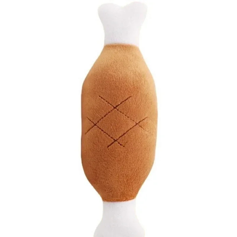 Dog Squeaky Plush Chicken Leg Toy for Dogs & Cats Squeaky Plush Dog Toy Babs 1Pc