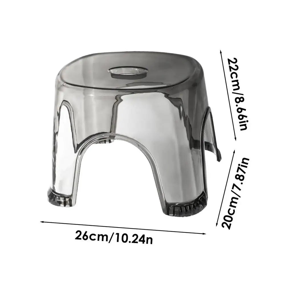Clear Non-Slip Shower Foot Stool – Waterproof Bathroom Bench Shower Foot Stool Babs Transparent Grey