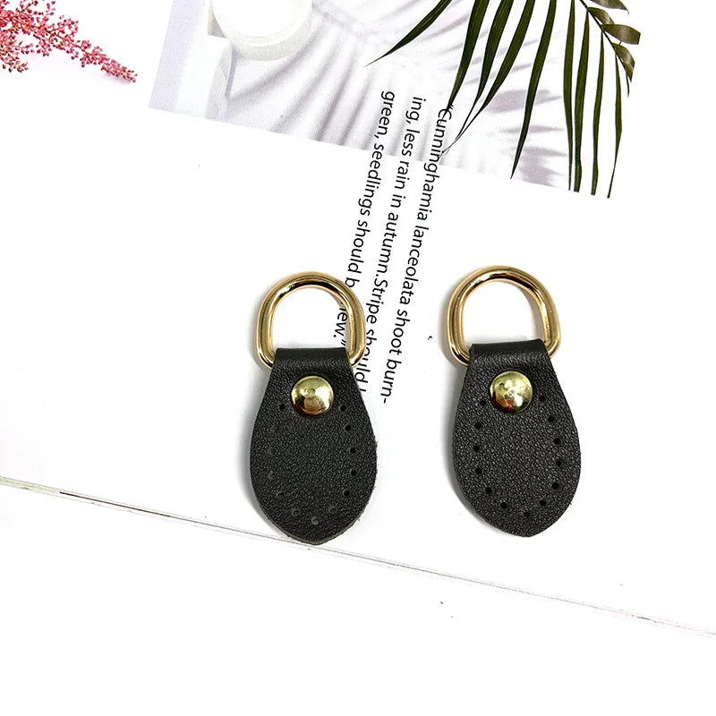2PCS Leather D-Ring Buckle DIY Bag Strap Accessories | Multi-Color Leather Bag Hardware Babs grey