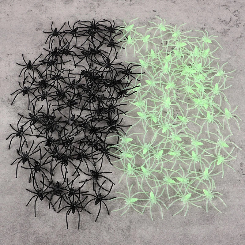 50-100Pcs Glow-in-Dark Halloween Spider Decorations & Props Halloween Decoration Props Babs