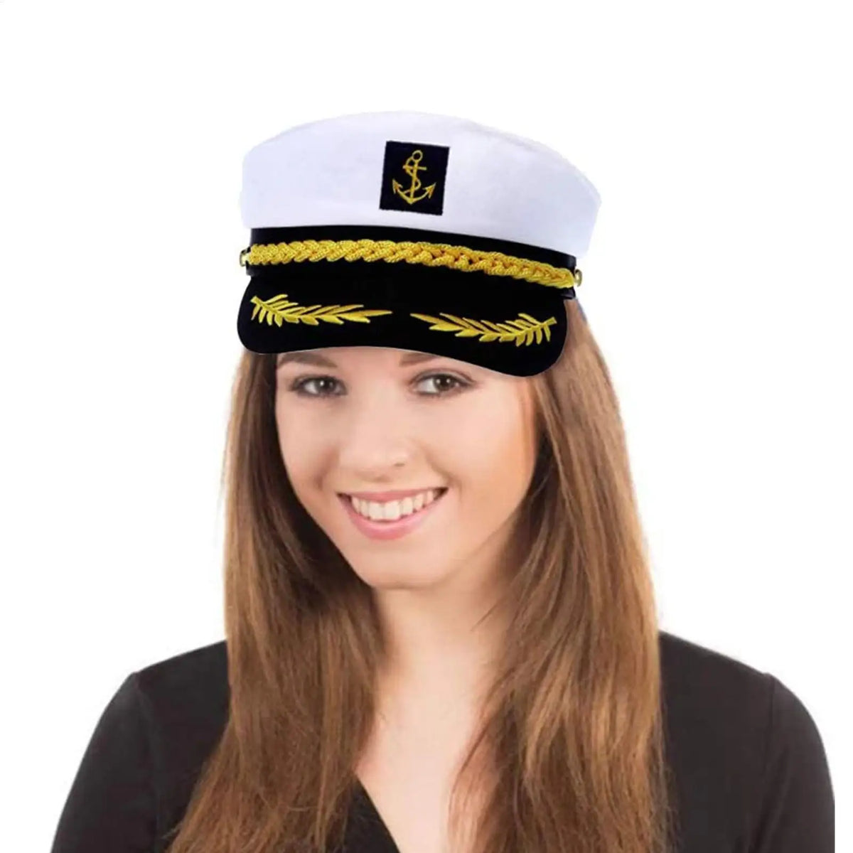 Sailor Captain Hat – Adjustable Yacht Cap Adults & Kids Costume Captain Hat Babs