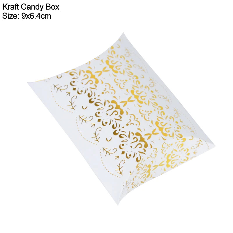 Pillow Candy Gift Boxes Kraft Paper Party Favors 10/20/30 Pcs Gift Packaging Boxes Babs Style13 10pcs