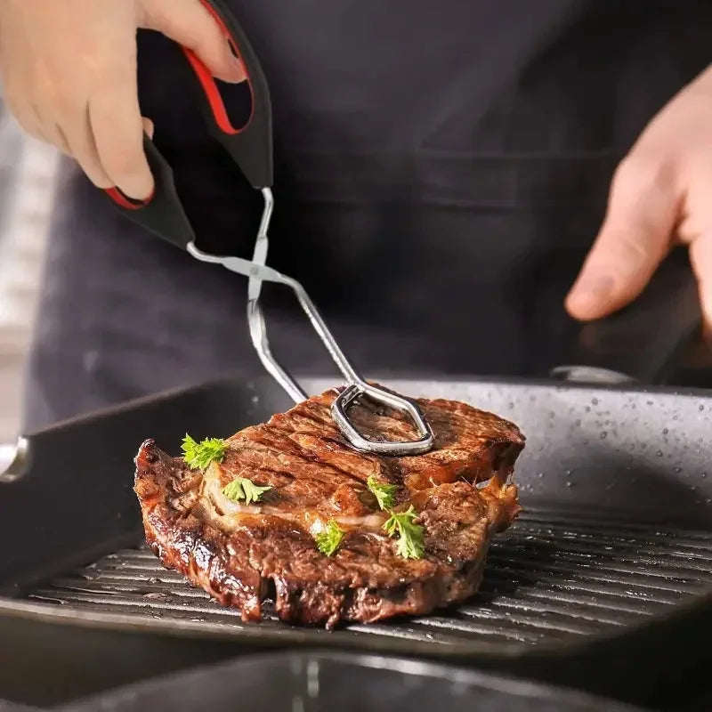 BBQ Scissor Tongs Non-Slip Stainless Steel Set of 3 Sizes BBQ Grilling Tongs Babs