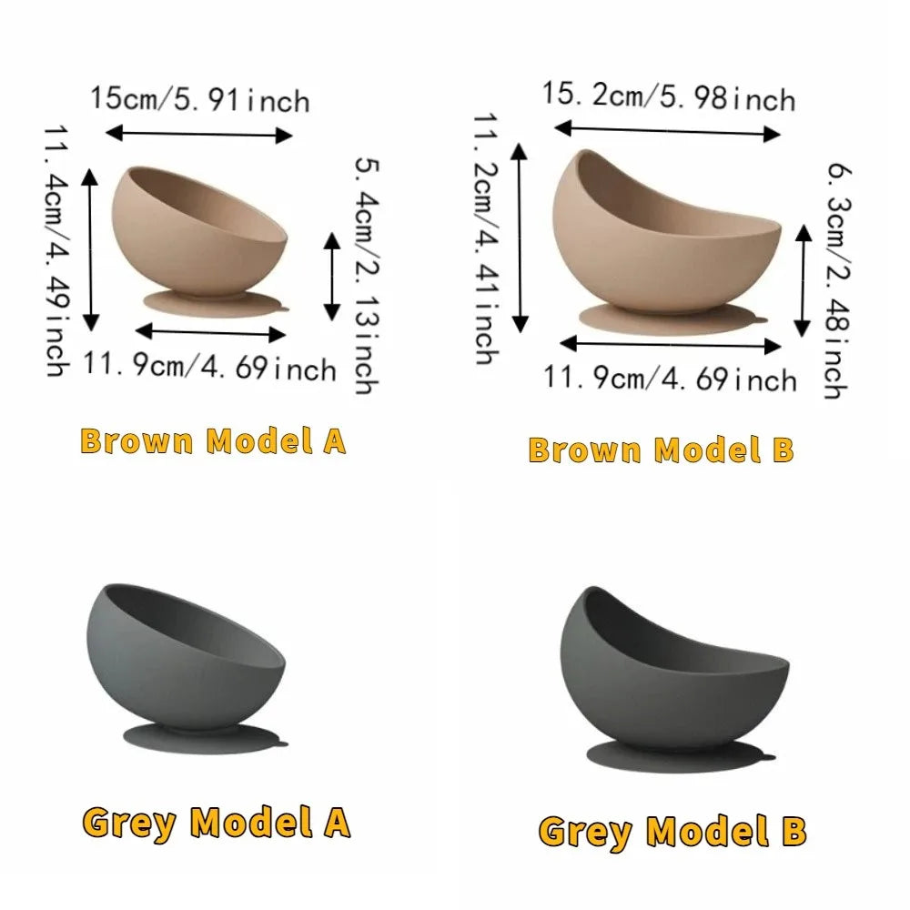 Elevated Slow Feeder Cat Bowl – Non-Slip Silicone Suction Cup Slow Feeder Cat Bowl Babs