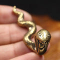 Brass Zodiac Snake Figurine – Vintage Desktop Ornament & Tea Pet Brass Figurine Babs 1pc