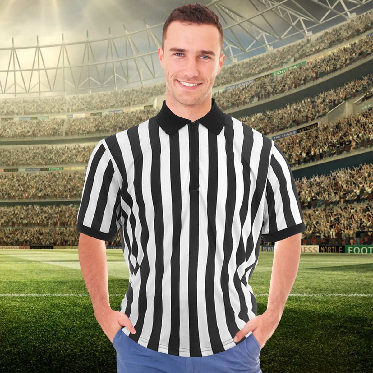 Referee Shirt | Moisture-Wicking Collared Sports Jersey Sports Referee Shirt Babs