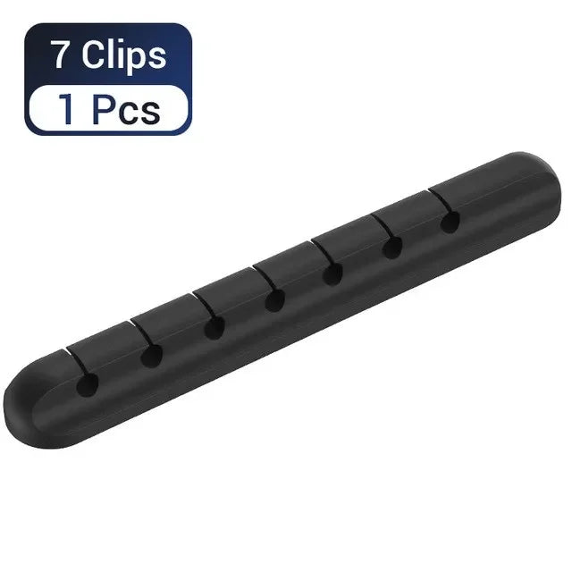Silicone Cable Organizer Clips – USB Cable Winder & Desk Tidy Cable Management Clips Babs 7 CB