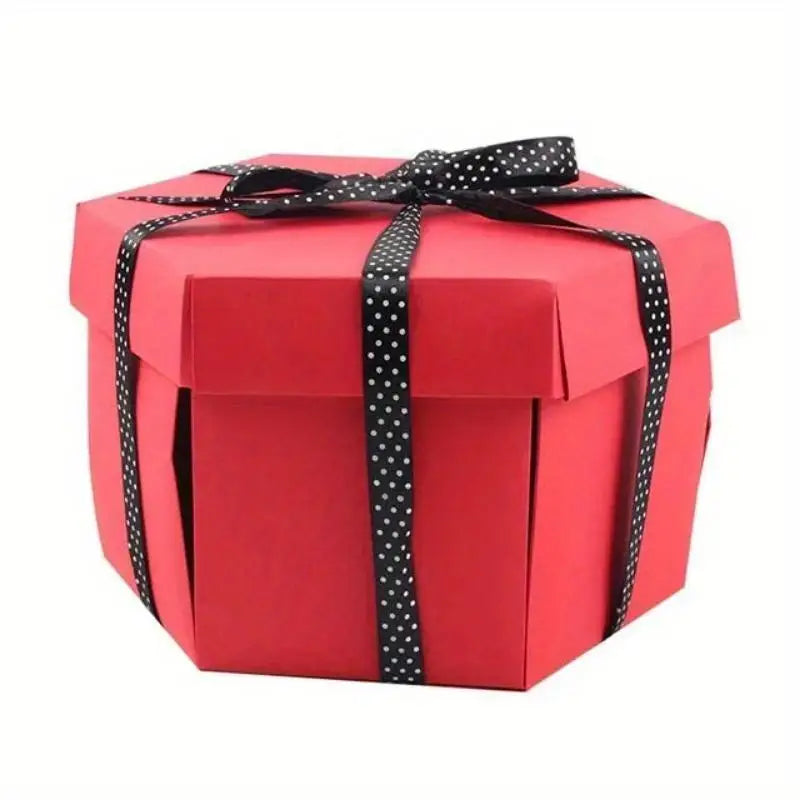 Surprise Explosion Photo Album Scrapbook Box – Keepsake Gift Explosion Gift Box Babs Red
