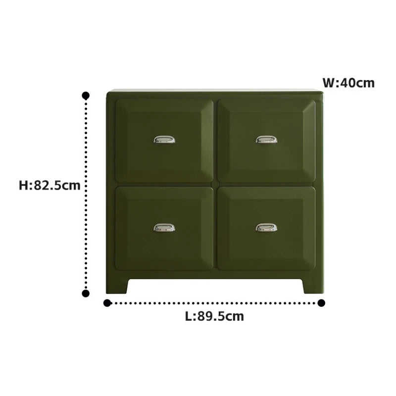 Modern Metal Storage Display Cabinet – Minimalist Living Room Display Cabinet Babs Dark green-4 Floor