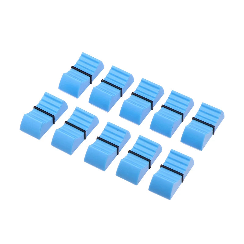 10-Pack Ribbed Fader Knob Caps for Mixer & Audio Desks Mixer Knob Caps Babs Blue