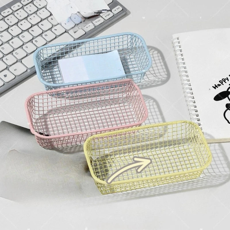 Metal Wire Storage Basket – Desk, Kitchen & Home Organizer Wire Storage Basket Babs