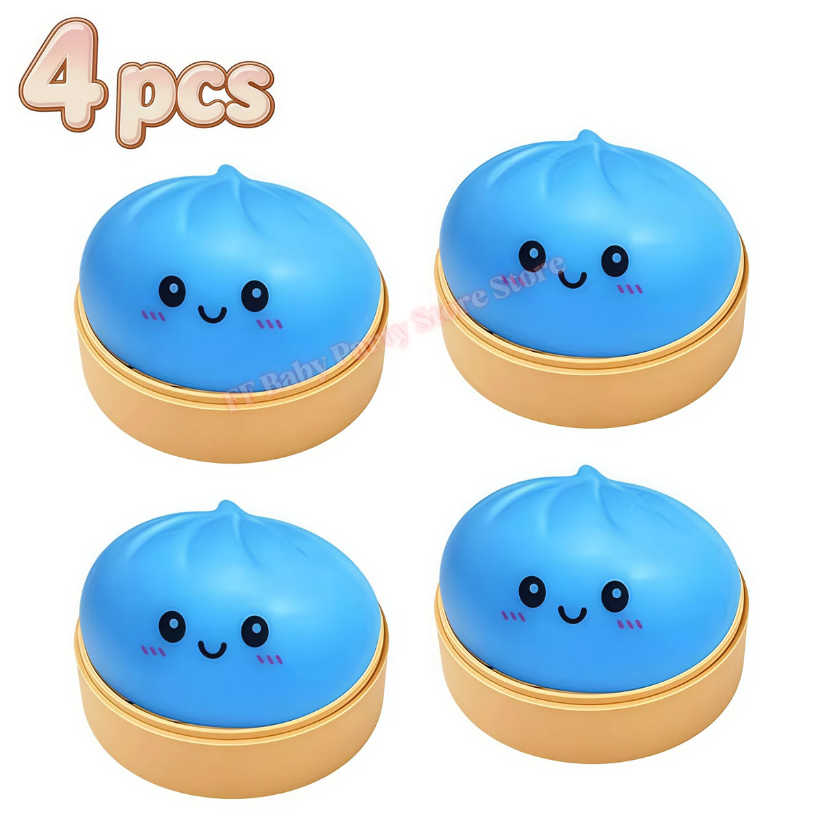 24-Day Dumpling Squishy Advent Calendar Blind Box Xmas Gift Squishy Advent Calendar Babs 4pcs