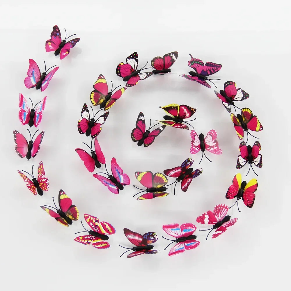 50PCS 3D Butterfly Wall Decals DIY Home Decor Stickers 4.5cm Wall Decal Stickers Babs 4.5CM rose brooch pin