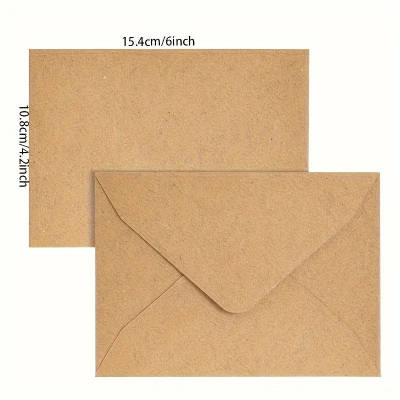 20/50pcs Kraft Paper Envelopes – Cards & Wedding Invitations Kraft Paper Envelopes Babs