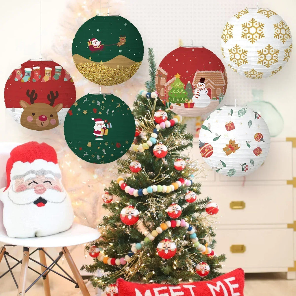 Holiday Paper Lantern Decor Set – Party & Christmas Ornaments Paper Lantern Set Babs