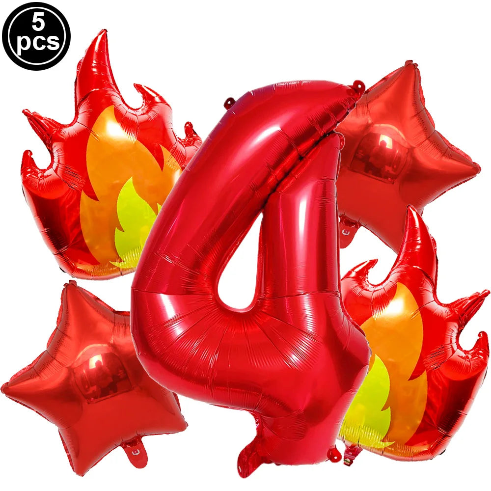 Volcano Theme Party Tableware Set – 5th Birthday Decorations Party Tableware Set Babs Number 4