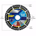 3-Pack 4.5" Diamond Cutting Discs for Angle Grinder – Tile & Concrete Angle Grinder Disc Set Babs 3pcs