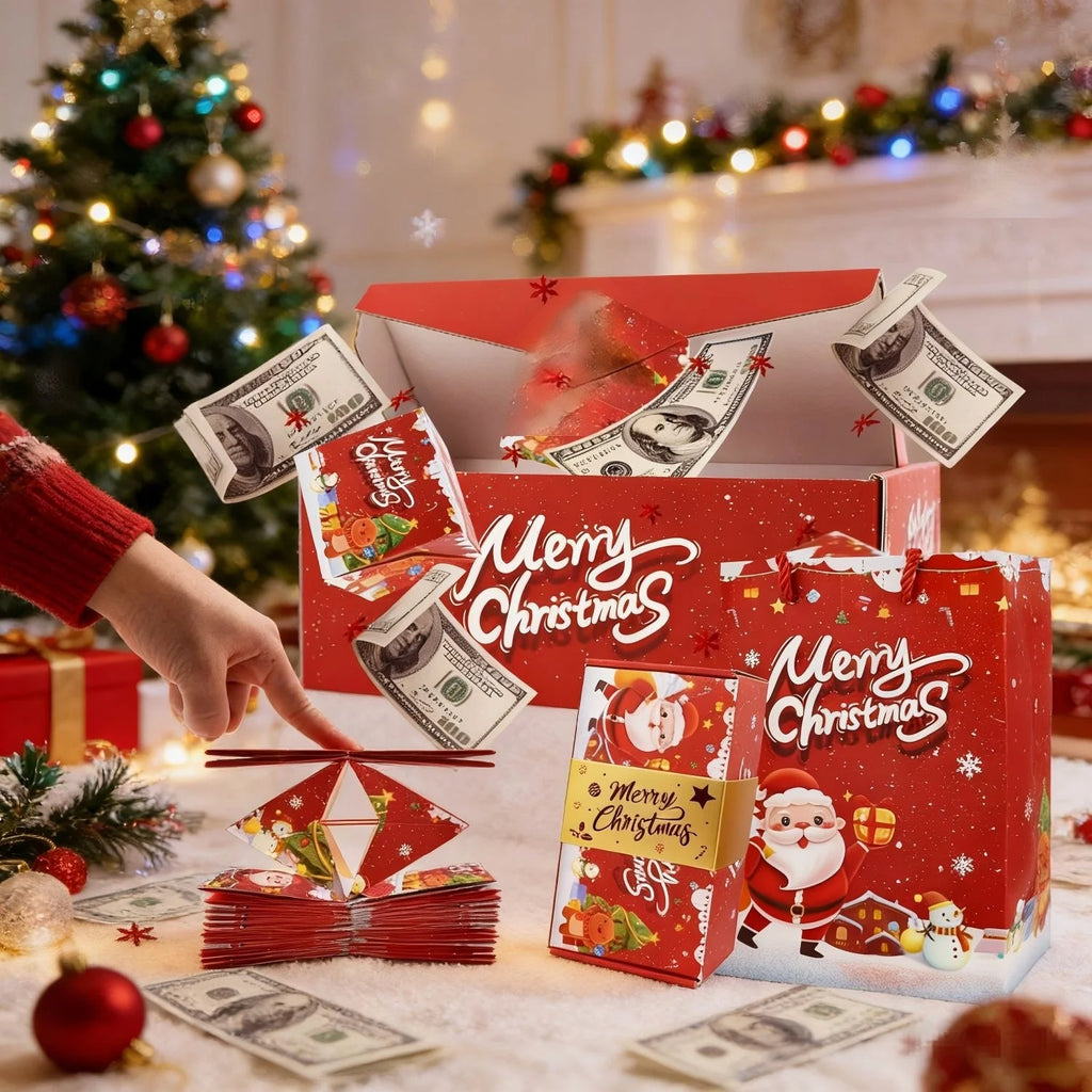 Exploding Gift Box – Christmas Pop-Up Surprise with Money Holders Pop-Up Gift Box Babs