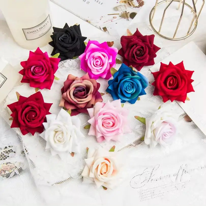 Artificial Silk Rose Flower Heads 20/40 Pcs – Wedding & DIY Décor Artificial Silk Flowers Babs