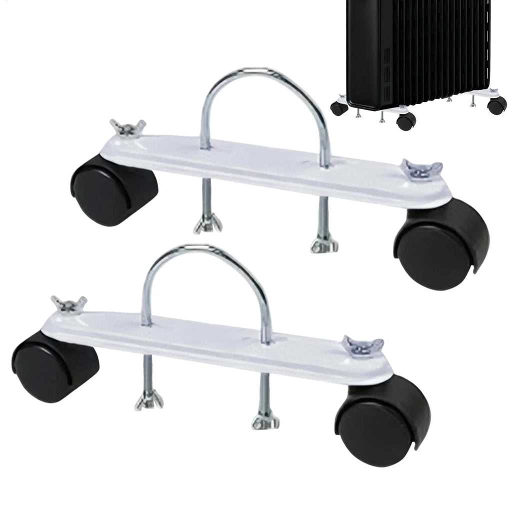 2-Pack Oil Heater Caster Frame Base | Carbon Steel Swivel Wheels Heater Caster Frame Babs
