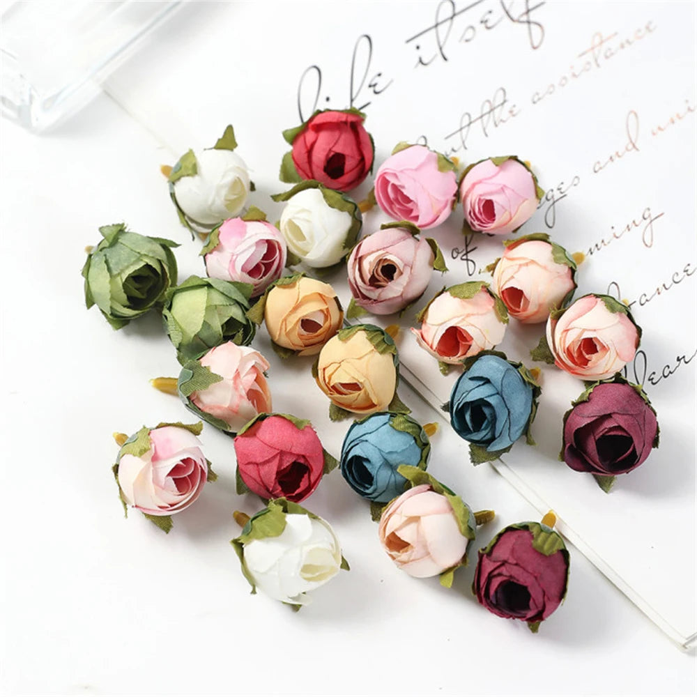 Silk Rose Artificial Flower Heads – Wedding & Home Décor (10/50 Pcs) Artificial Flower Heads Babs