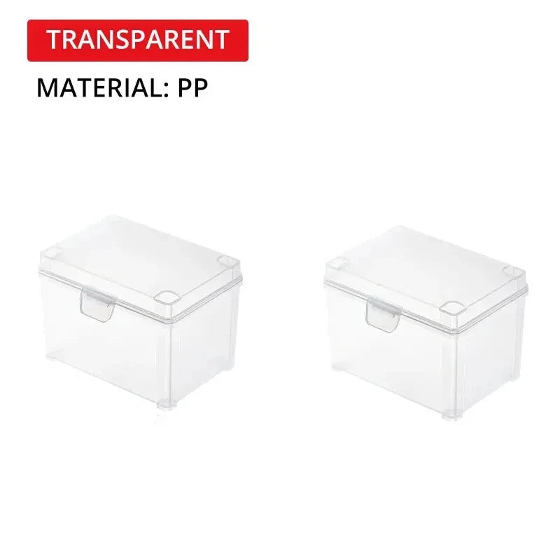 2-Pack Flip-Top Trading Card Storage Box | Dust-Proof Organizer Card Storage Box Babs 2pcs transparent