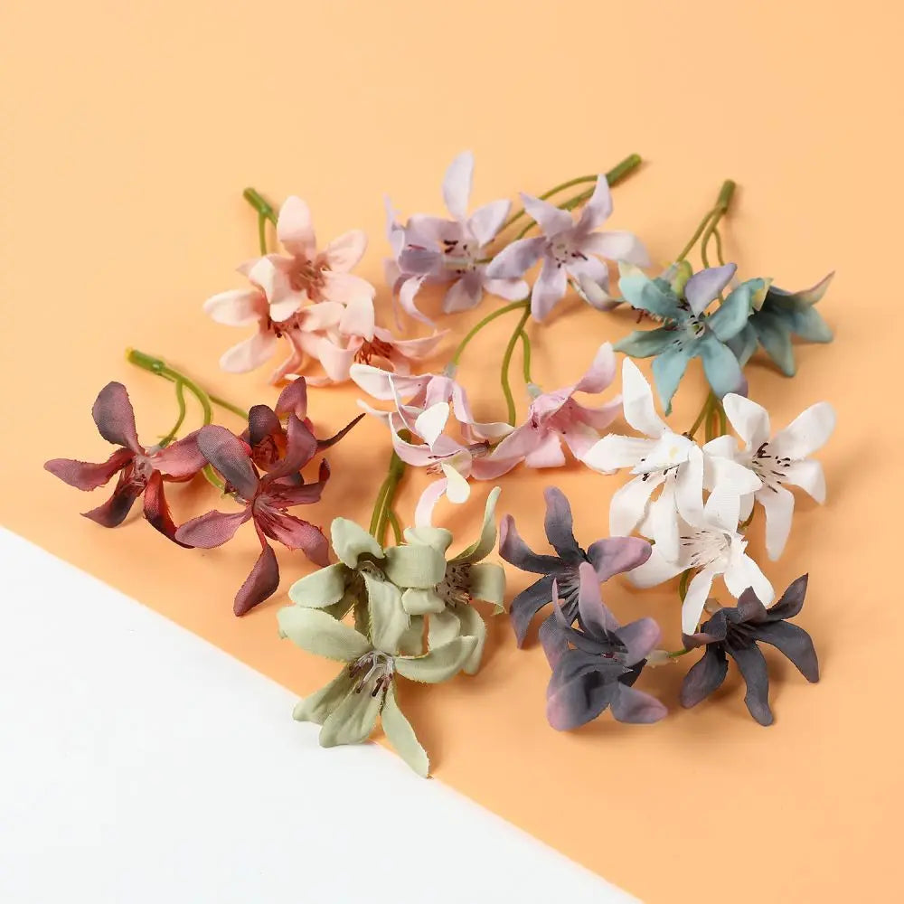Silk Artificial Orchid Flower Heads | 10 or 20 Pack | Home & Wedding Artificial Silk Flowers Babs