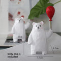 Hand-Carved White Bear Wooden Figurine | Desktop Decor Gift Wooden Figurine Ornament Babs balloon