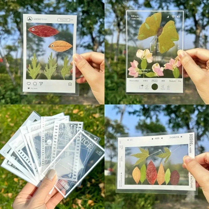 20Pcs Transparent Self-Adhesive Paper – DIY Scrapbook Crafts Craft Adhesive Paper Babs