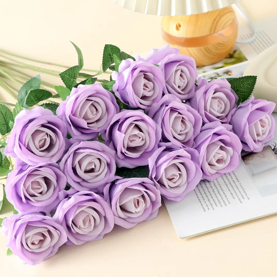 Artificial Silk Rose Bouquet 10/20 Pcs – Wedding & Home Decor Artificial Flower Bouquet Babs