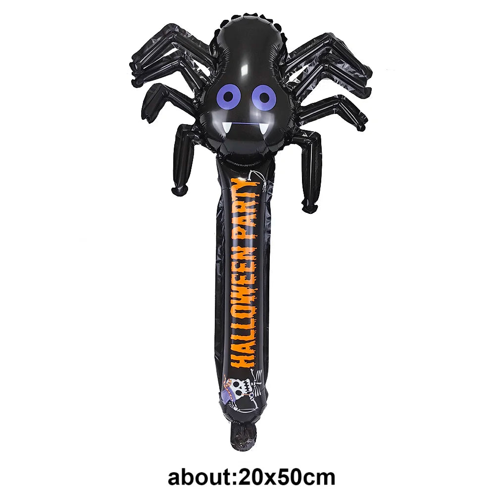 Halloween Handheld Foil Balloons – Pumpkin Ghost Skeleton 1/5/10Pc Halloween Foil Balloons Babs A-1 As pictures show 5pcs