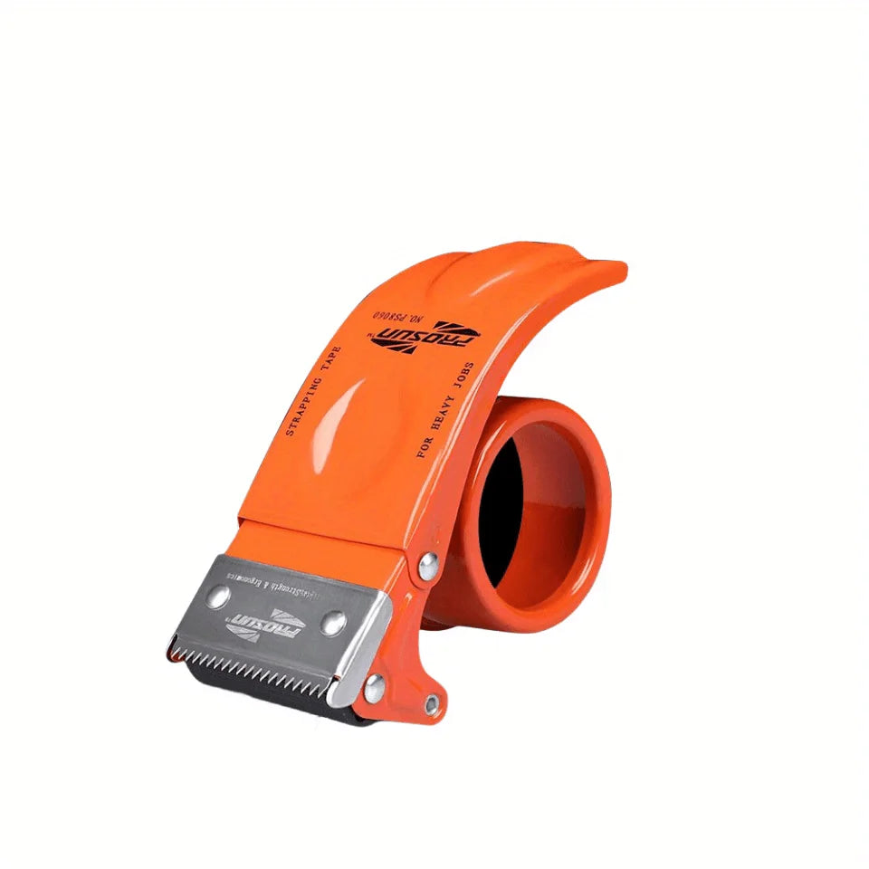 Heavy Duty Metal Tape Dispenser – Auto-Cut Box Sealing Tape Dispenser Babs Orange