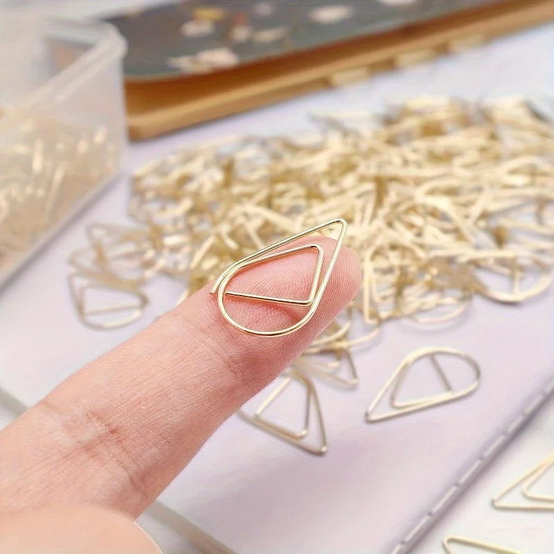 Water Drop Metal Paper Clips – Cute Bookmarks & Journal Decor Decorative Paper Clips Babs